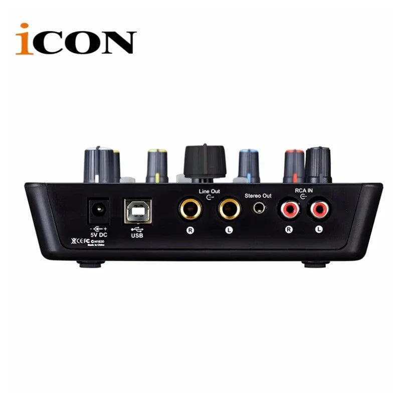 Black icon upod pro usb recording interface with multiple input output ports and knobs for professional 2-out usb recording