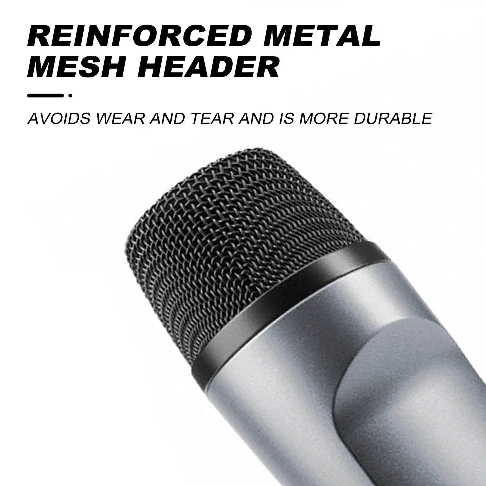 Microphone e608 wired drum mic with reinforced metal mesh header black woven grille and silver body for tom snare cymbals