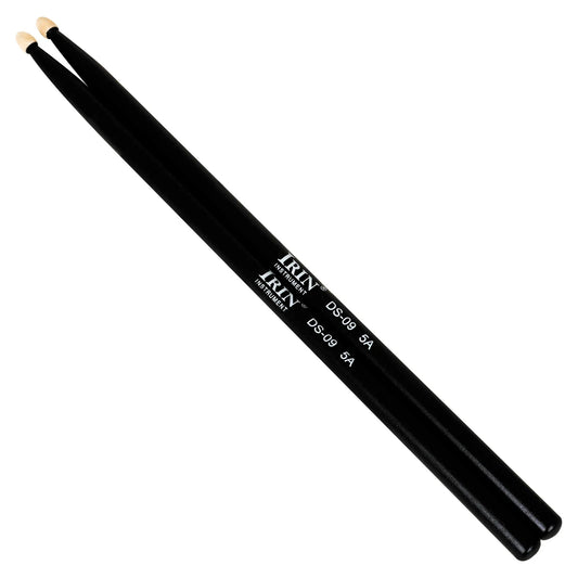 Black irin ds-09 5a maple drum sticks with beige tips for professional musical instrument accessories use