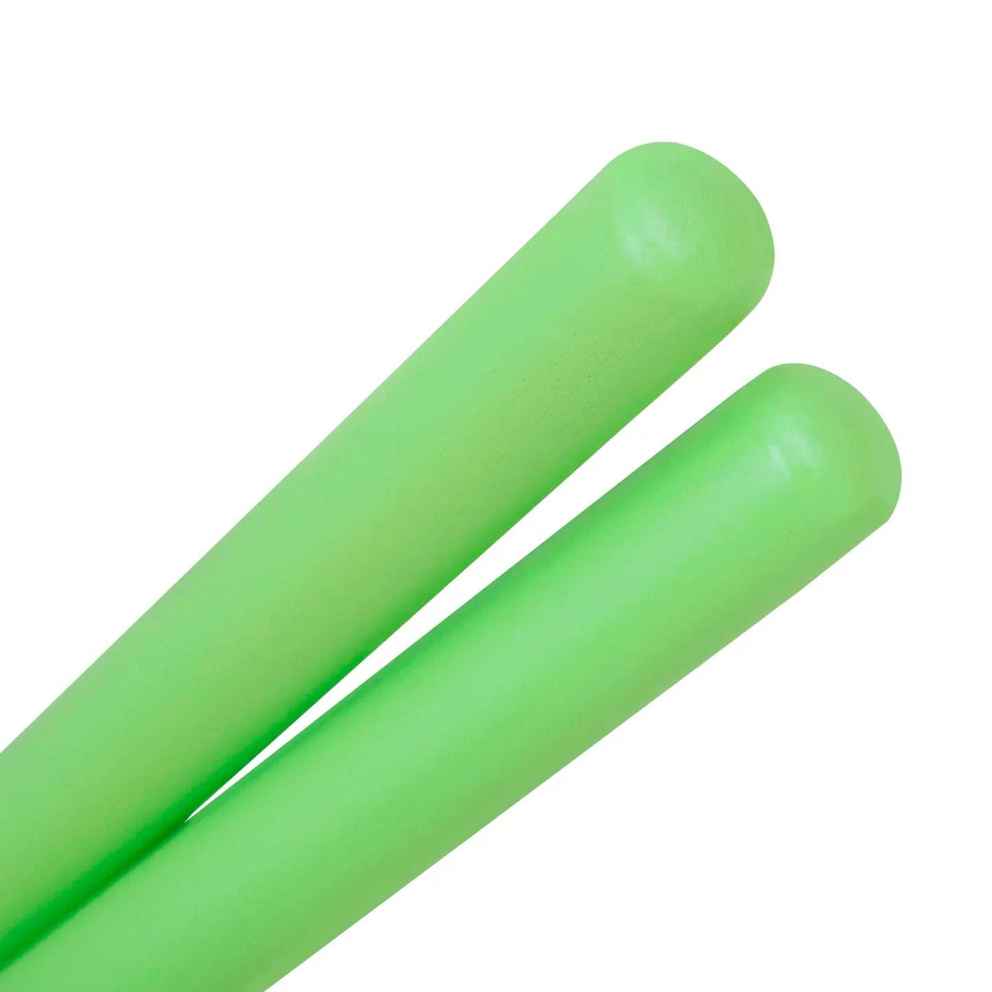 Two smooth matte-finish lime green irin 5a drumstick maple drum sticks for professional percussion musical use