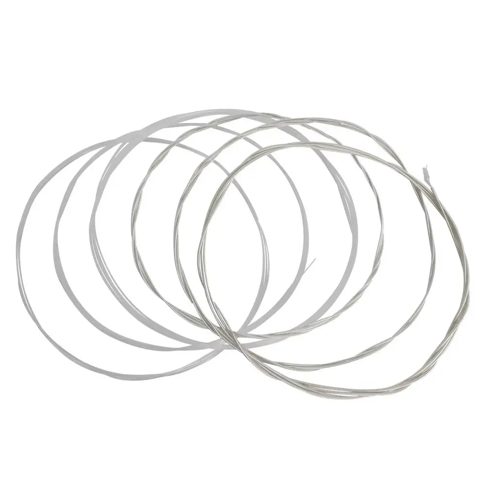 Coiled silver-colored metal wire for irin c670 classical strings replacement parts with transparent nylon string core