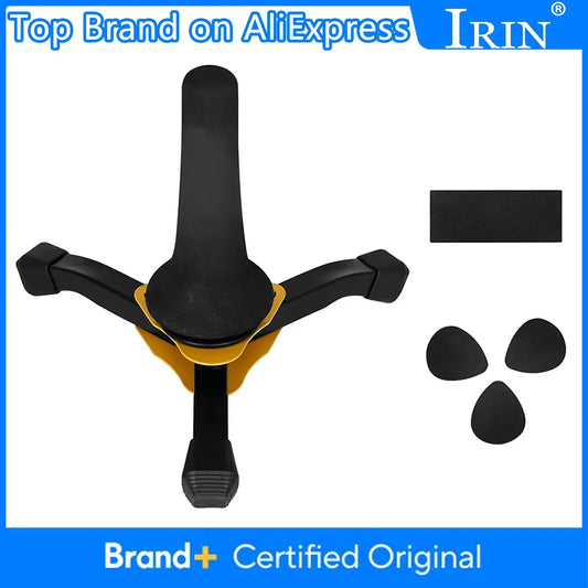 Black and yellow foldable metal tripod ergonomic office chair base for irin clarinet stand and soprano sax bracket use