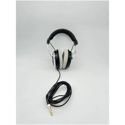 Black and silver iSK HF2010 semi-open monitor headphone hifi with padded earcups and gold-plated 3.5mm jack for stereo studio recording and noise canceling