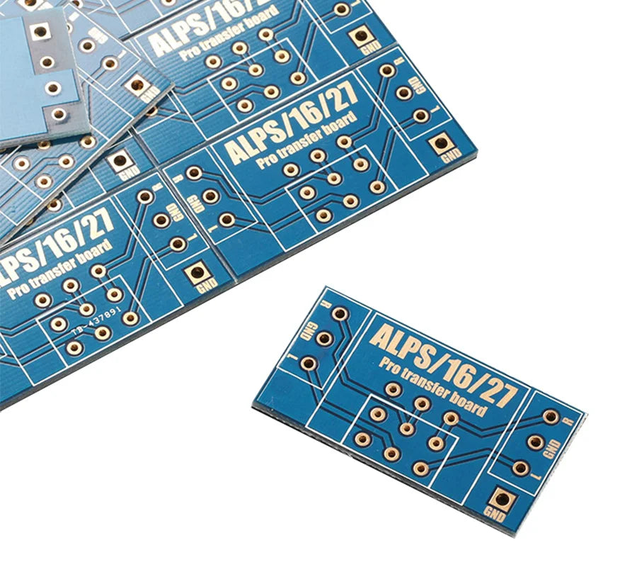 Blue Alps 16 27 pro transfer boards with gold solder pads and white circuit traces for Japan original Alps universal volume potentiometer 10KA 20KA