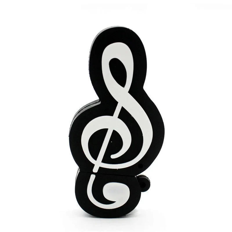 Black and white treble clef usb flash drive 64gb 128gb usb styles musical instruments instruments model pendrive