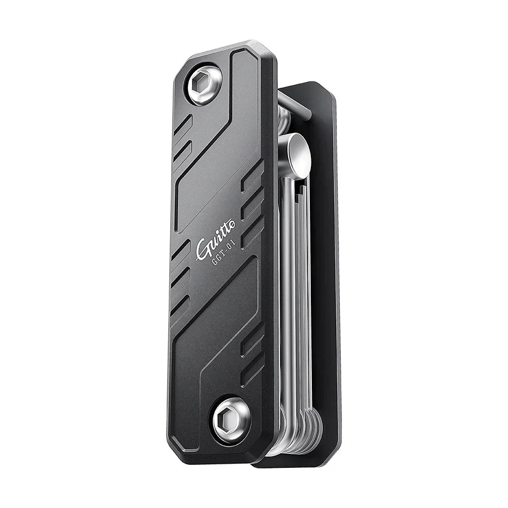 Black and silver aluminum alloy joyo ggt-01 guitto series guitar repair tools multifunctional with matte black handle