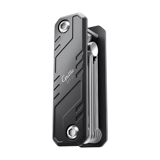 Black and silver aluminum alloy joyo ggt-01 guitto series guitar repair tools multifunctional with matte black handle
