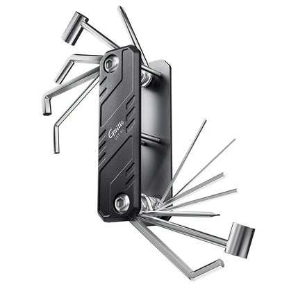 Black and silver joyo ggt-01 guitto series guitar repair multifunctional aluminum alloy tool with textured handle and allen keys