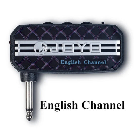 Black joyo ja-03 portable bass guitar amplifier mini headphone tuner with diamond-patterned texture and silver branding