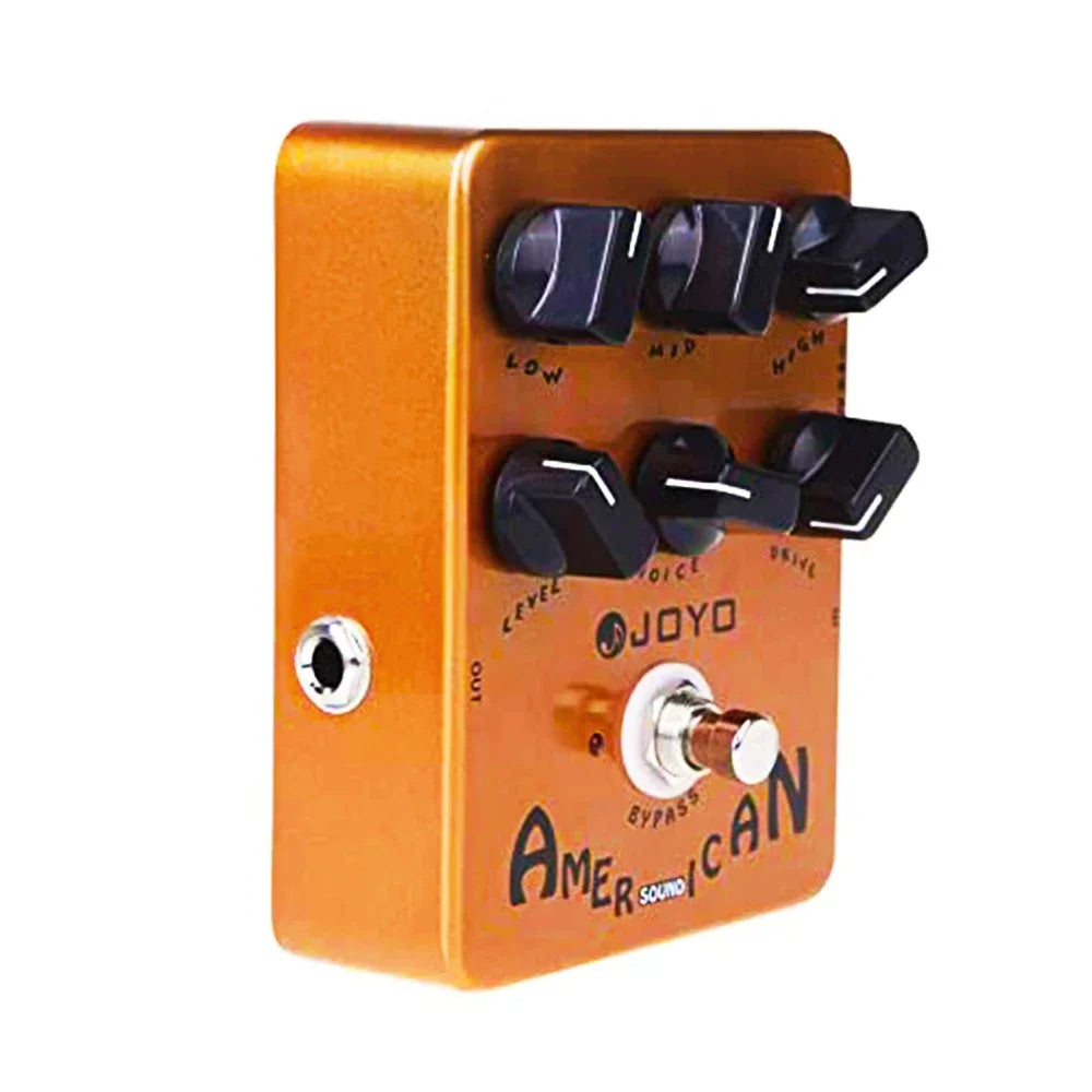 Orange metallic joyo jf-14 american sound electric guitar pedal with black knobs silver footswitch true bypass deluxe amplifier pedals