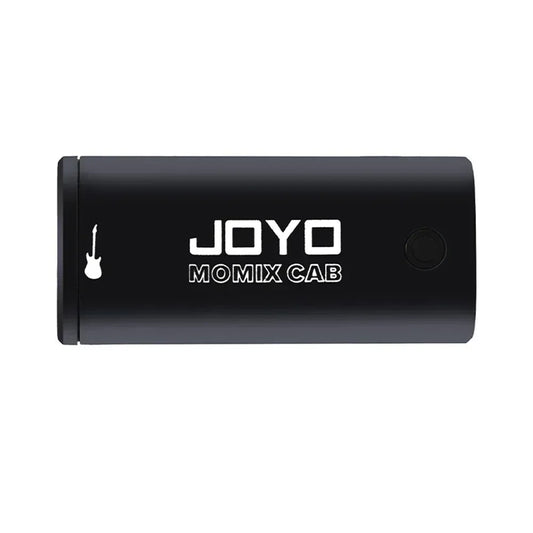 Black joyo portable pocket momix cab guitar effects pedal with white logo for sound card guitar recording and live streaming