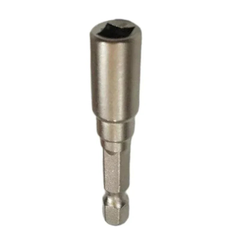 Silver metallic ju64 drum key with hex socket bit square drive end and 6-sided shank metal tuning key accessory