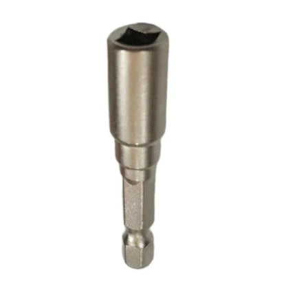 Silver metallic ju64 drum key with hex socket bit square drive end and 6-sided shank metal tuning key accessory