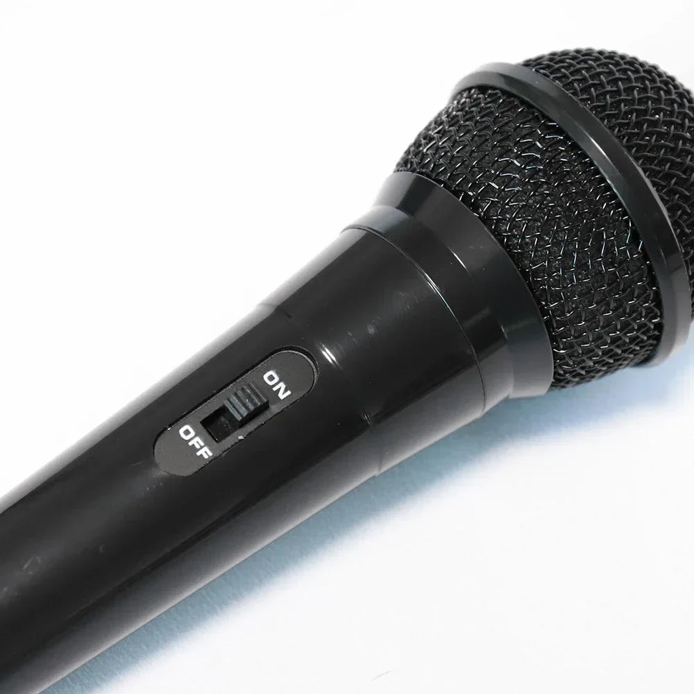 Black kdes a58 wired dynamic microphone trolley with mesh grille and on off switch for conference karaoke ktv use