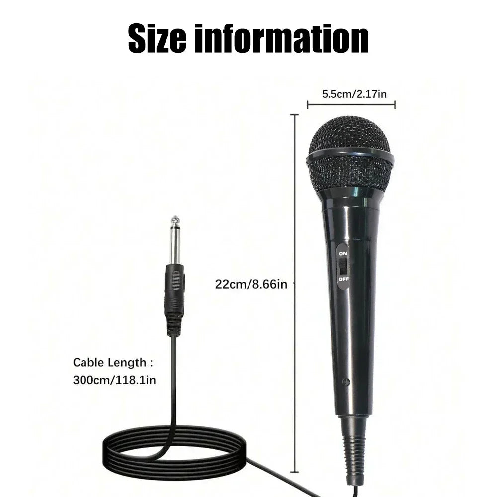 Black kdes a58 wired dynamic microphone trolley with mesh grille and 300cm cable for conference karaoke ktv use