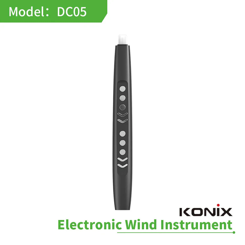 Black konix musical instrument dc05 electronic wind instrument with silver buttons and 48 timbre muiltfunctional aerophone design