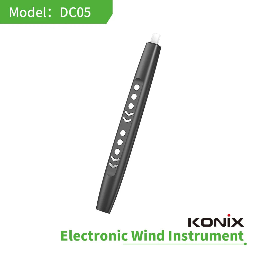 Black konix musical instrument dc05 electronic wind instrument with 48 timbre muiltfunctional aerophone and white buttons