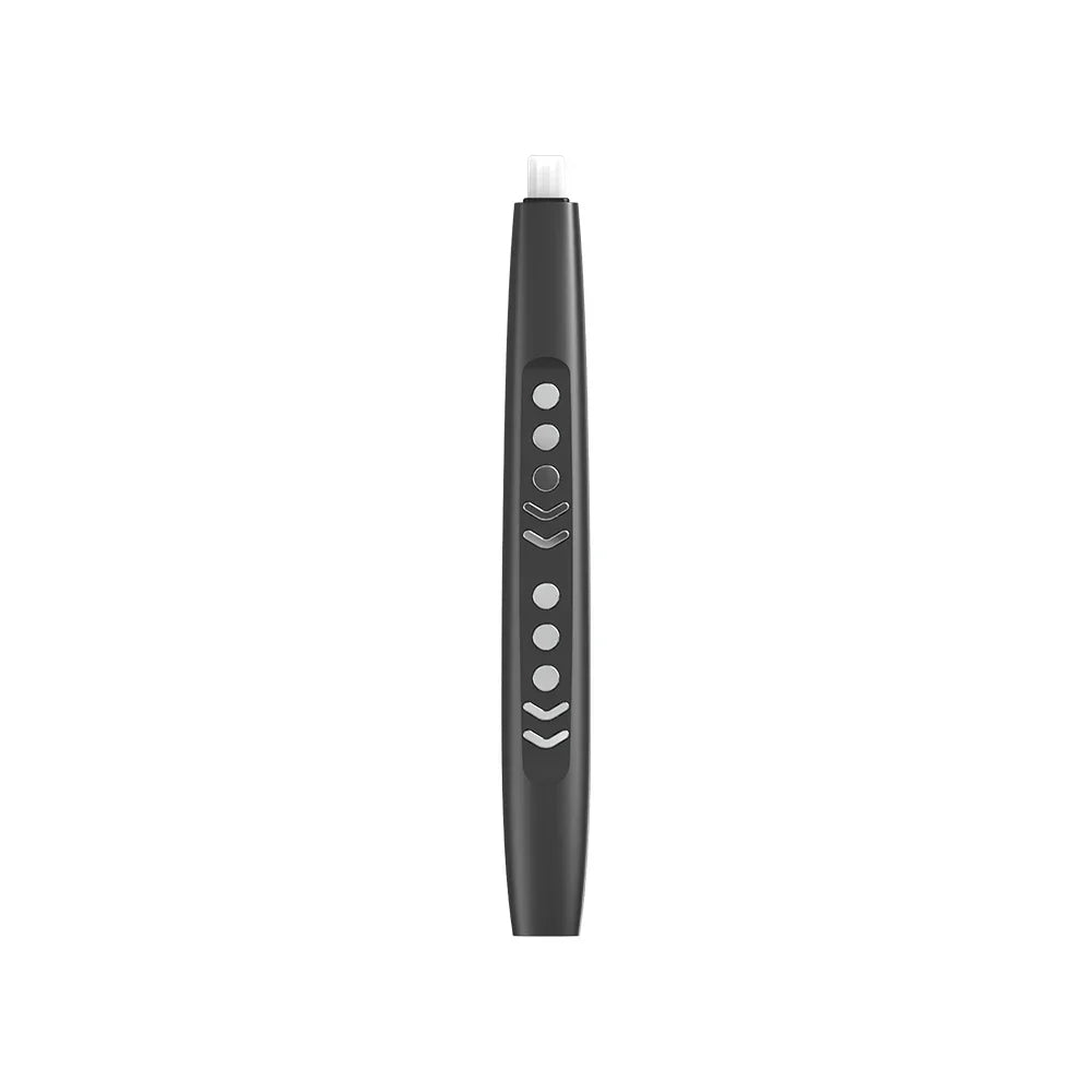 Black sleek remote control with silver buttons and arrows for konix musical instrument timbre muiltfunctional aerophone electronic wind instrument