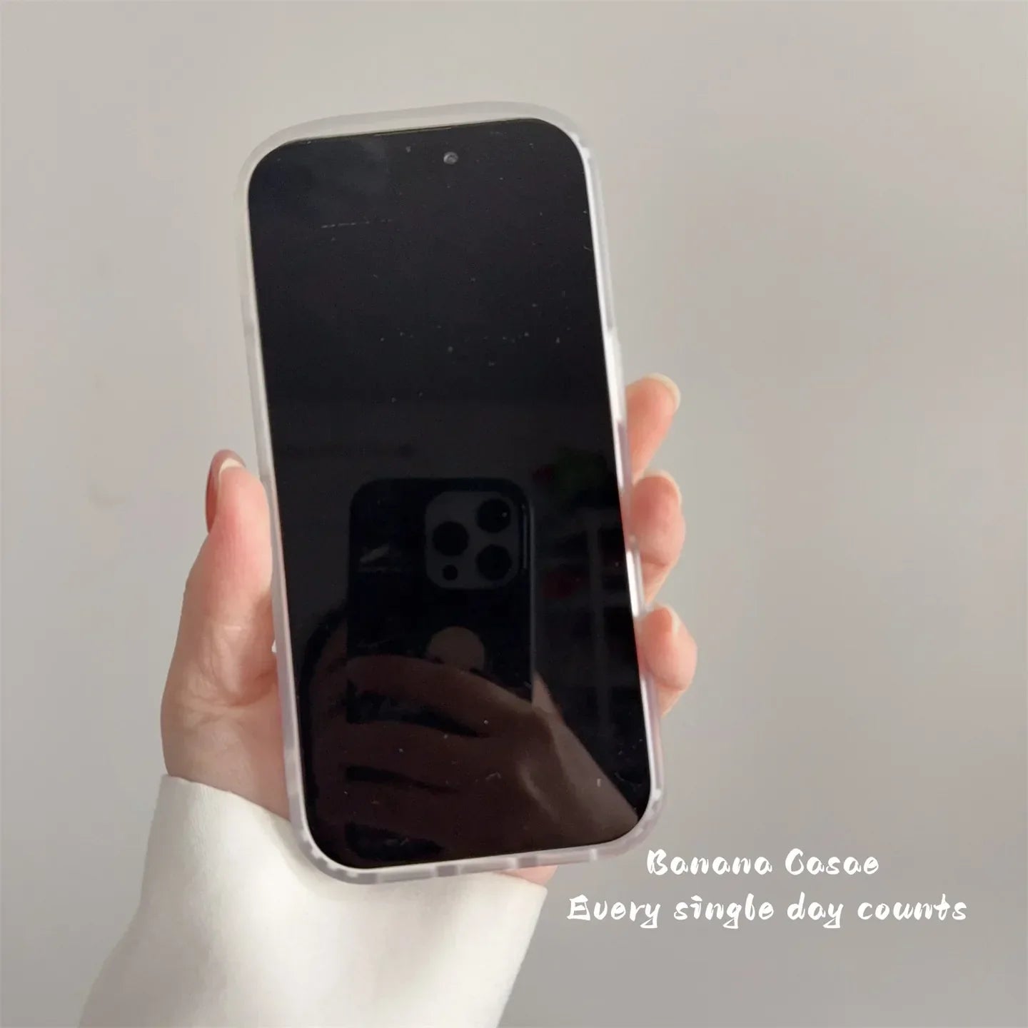 Transparent korean ins pink dot girl heart plus y2k cover phone case with sleek minimalist design for iphone back side