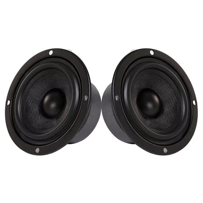 Black 4 inch full range speaker unit with mesh grille and four mounting holes for amplifier loudspeaker car audio drive use