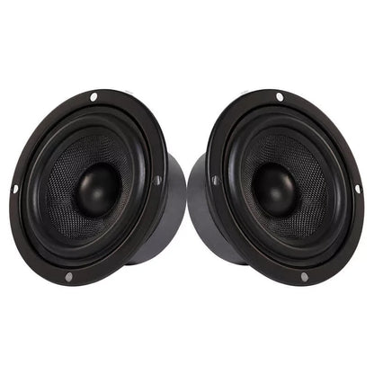 Black 4 inch full range speaker unit with mesh grille and four mounting holes for amplifier loudspeaker car audio drive use