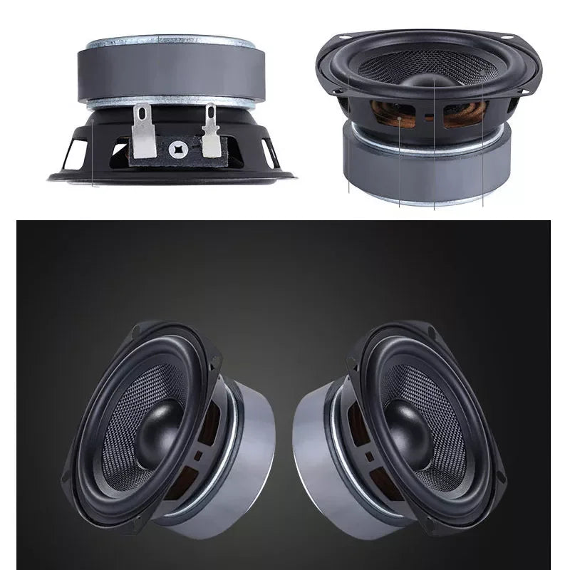 Black and silver kyy slb 4 inch full range speaker unit with mesh grille and copper coil for theater systems amplifier and car audio drive