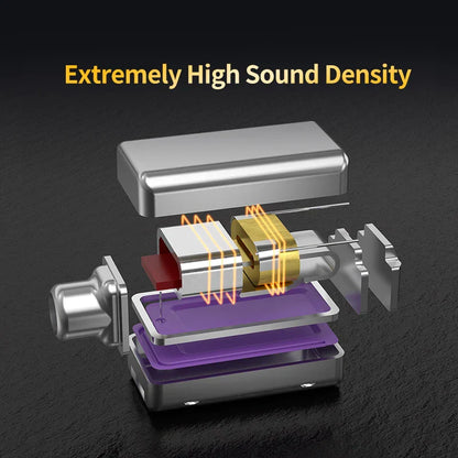 Silver and purple high-fidelity as10 pro audio driver with gold coil winding and copper iem cable for earphones dj gaming use