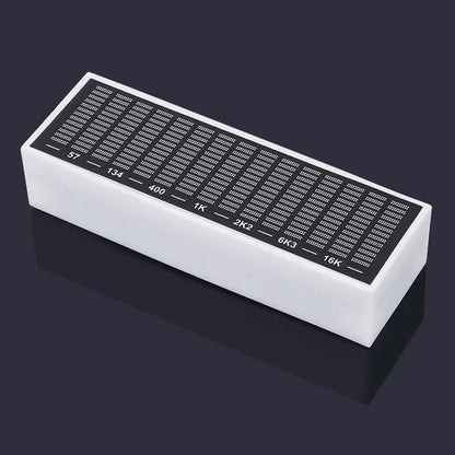 White rectangular ceramic sharpening stone with black grit surface from 57 to 16k for car mounted usb led audio spectrum rhythm light