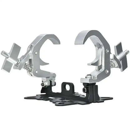 Silver aluminum c-clamp light brackets with black base for led beam moving head light clamp fast lock mounting