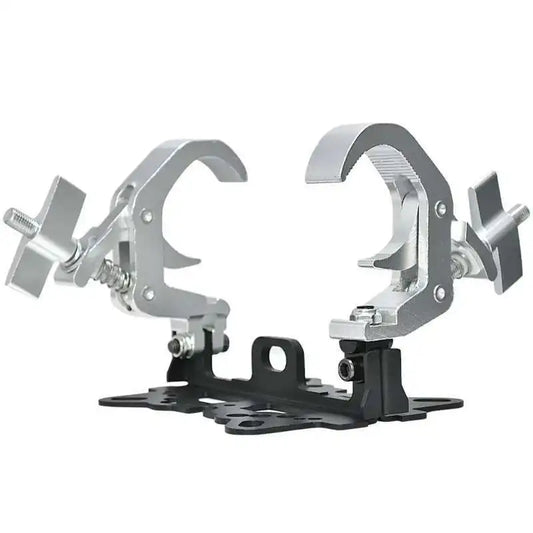 Silver aluminum c-clamp light brackets with black base for led beam moving head light clamp fast lock mounting