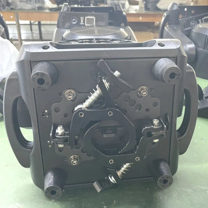 Black aluminum and metal led beam moving head light clamp fast lock folding mounting bracket with adjustable clamps and screws