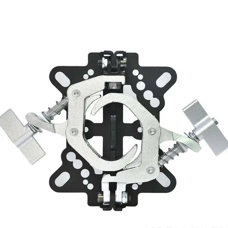 Black and silver aluminum moving head light clamp fast lock with adjustable arms and wing nuts for led beam moving mounting
