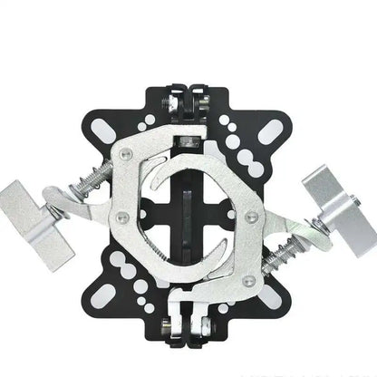 Black and silver aluminum moving head light clamp fast lock with adjustable arms and wing nuts for led beam moving mounting