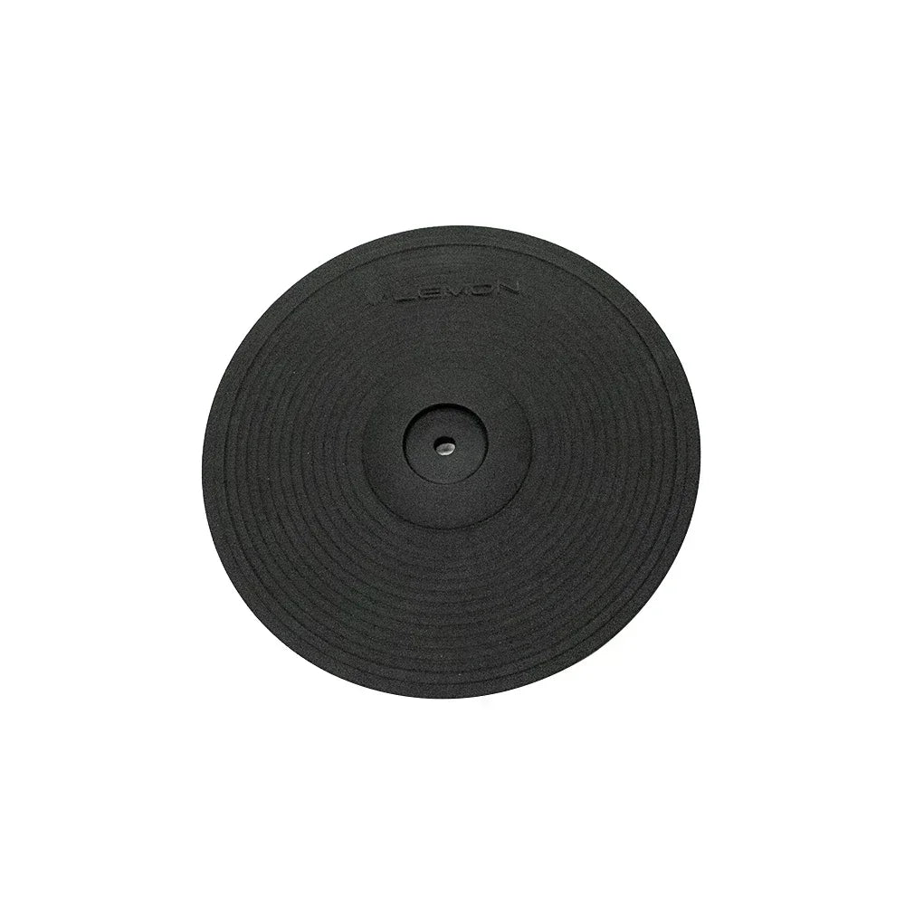 Black levoon 9 inch lemon drum cymbal splash dual zone electronic drum pad with concentric grooves and central hole