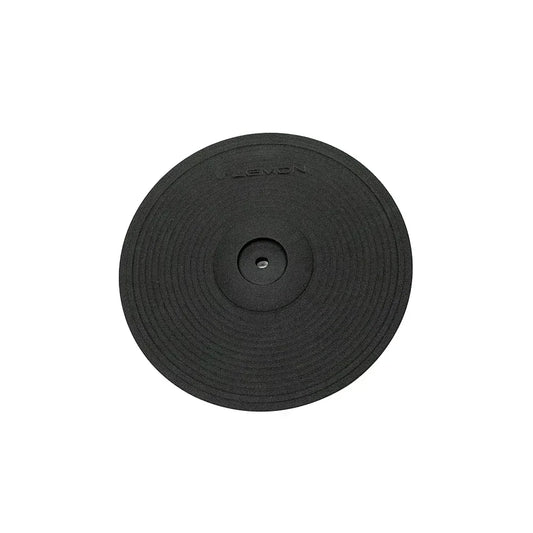 Black levoon 9 inch lemon drum cymbal splash dual zone electronic drum pad with concentric grooves and central hole
