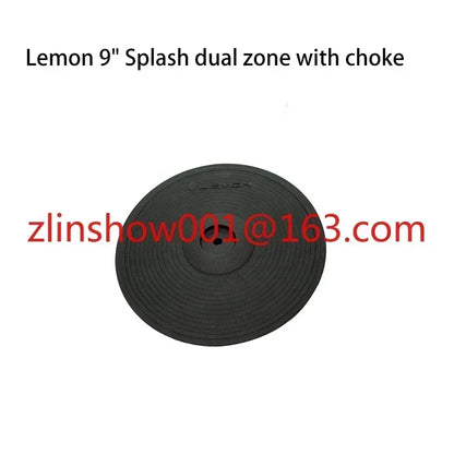 Black rubber Lemon drum cymbal 9 inch splash pad with dual zone design and choke feature for versatile drumming
