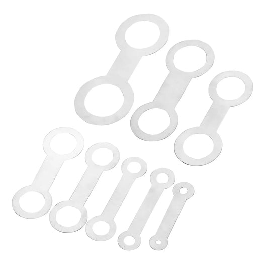Set of clear transparent plastic o-ring connectors for saxophone sound hole pad leveling instrument maintenance replacement