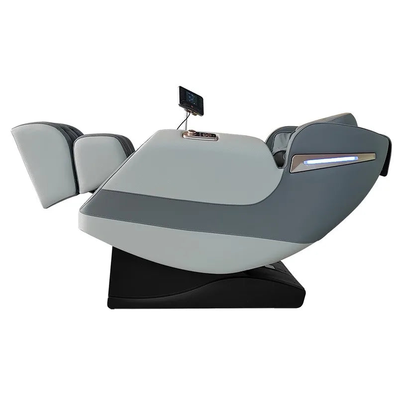 Modern gray and black luxury hifi bluetooth full body airbags zero gravity electric pedicure massage chair with touchscreen