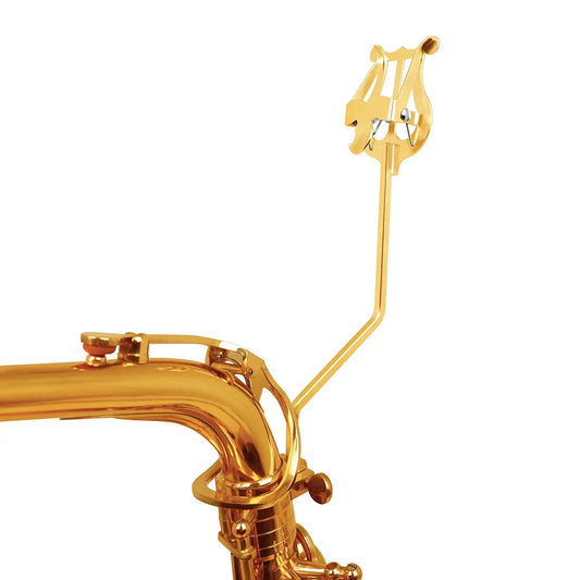 Gold-colored metal harp-shaped portable high quality saxophone music stand mouthpiece rest for M MBAT alto saxophone