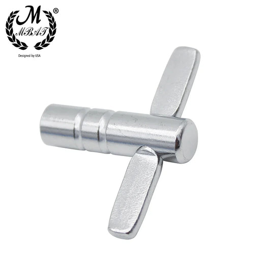 Silver metallic m mbat drum kit screw square wrench with polished three-pronged design percussion instrument accessories