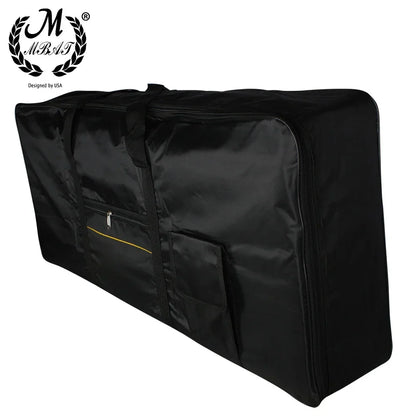 Black m mbat electronic organ bag with front pocket and side handles made of waterproof oxford cloth for 61 keys electric keyboard
