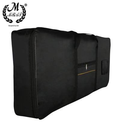 Black mb&f keys electric keyboard bag with waterproof oxford cloth and gold zipper accents for 61 keys piano case
