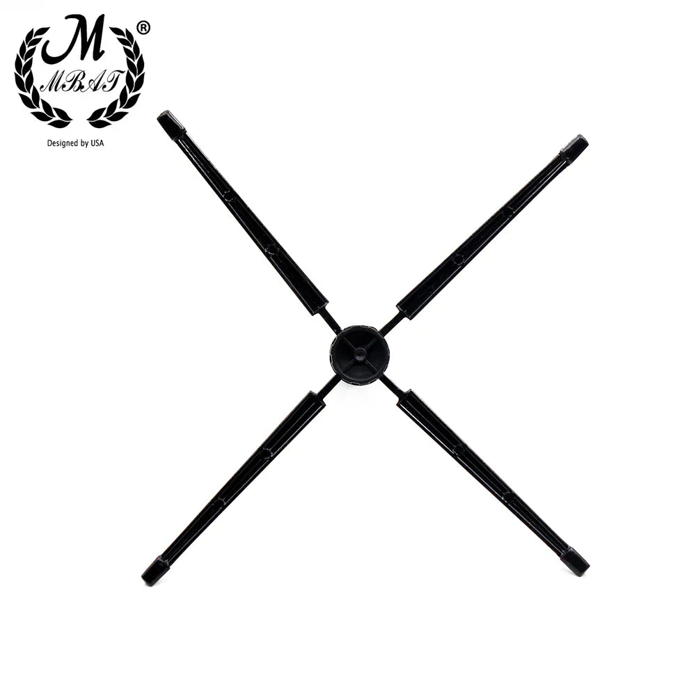 Black plastic mbat flute stand with cross-shaped collapsible design for high quality music tools and clarinet accessories
