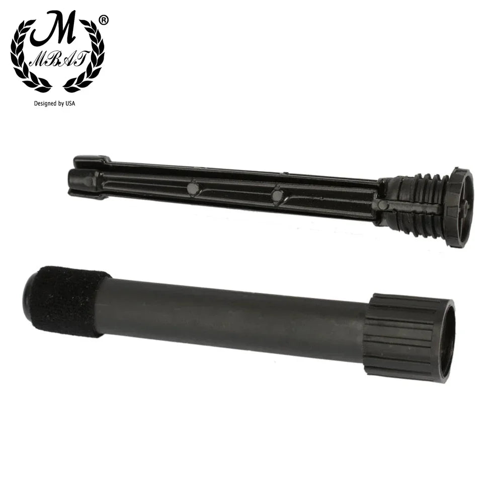 Black plastic rifle stock extension with textured grip and threaded ends for mbat flute stand collapsible clarinet stand music tools high quality