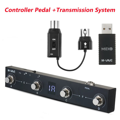 Black m-wave controller pedal with transmission system lithium battery single body size digital display and four silver knobs