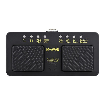Black M-VAVE Cube Turner Pro wireless intelligent MIDI controller pedalboard with textured foot pedals and yellow labeling