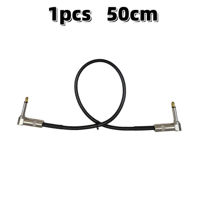 Black 50cm guitar cable with silver angled connectors for m-vave lost tempo v2 drum machine featuring high precision tuner and ≥300ma power adapter