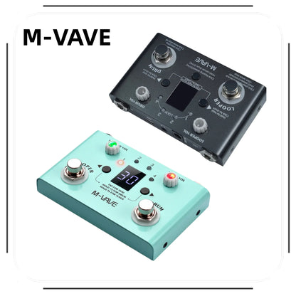M-vave lost tempo v2 dual-color drum machine and looper pedals with high precision tuner and 11-min recording time display