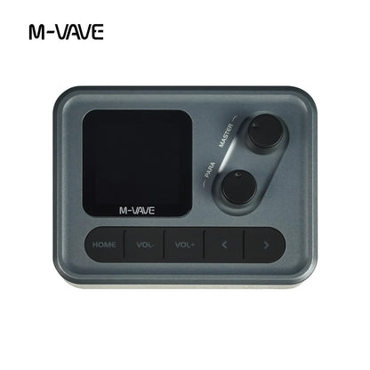 M-vave gray rectangular desktop effects processor with 1.54 inch lcd screen and rotary knobs for guitar bass use