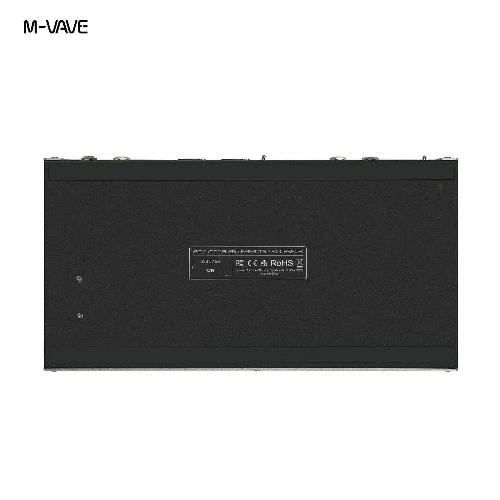 Black m-vave mk-300 guitar bass effector pedal with matte finish featuring neural modeling 120amp 360fx effects processor